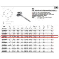 Collare ø1"1/2 fissaggio tubo con vite e tassello inox 304 155112304