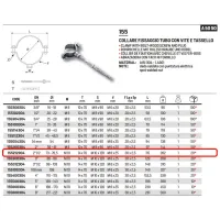 Collare ø2"1/2 fissaggio tubo con vite e tassello inox 304 155212304