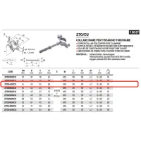 Collare rame ø14 mm per fissaggio tubo rame 2701400CU