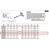 Collare rame ø22 mm per fissaggio tubo rame 2702200CU