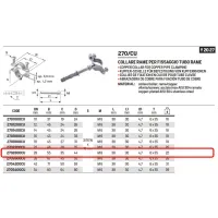 Collare rame ø28 mm per fissaggio tubo rame 2702800CU