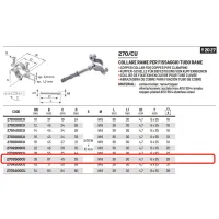 Collare rame ø35 mm per fissaggio tubo rame 2703500CU