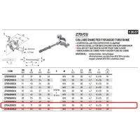 Collare rame ø42 mm per fissaggio tubo rame 2704200CU