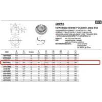 Tappo zincato serie 1"1/4 x 1/4" con flangia ø56 SX 401114142