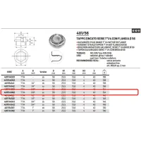 Tappo zincato serie 1"1/4 x 3/8" con flangia ø56 SX 401114382