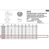 Tappo zincato serie 1"1/4 x 3/4" con flangia ø56 SX 401114342