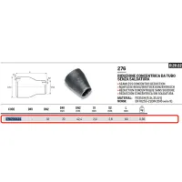 Riduzione concentrica ø70 x 42,4 in acciao a saldare 276700424