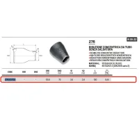 Riduzione concentrica ø101,6 x 70 in acciao a saldare 276101700