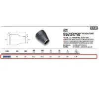 Riduzione concentrica ø114,3 x 60,3 in acciao a saldare 276114603