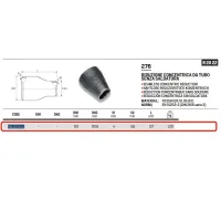 Riduzione concentrica ø133 x 101,6 in acciao a saldare 276133101