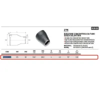 Riduzione concentrica ø139,7 x 88,9 in acciao a saldare 276139889