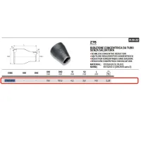 Riduzione concentrica ø159 x 101,6 in acciao a saldare 276159101