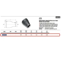 Riduzione concentrica ø159 x 108 in acciao a saldare 276159108