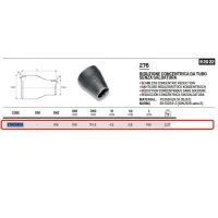 Riduzione concentrica ø159 x 114,3 in acciao a saldare 276159114