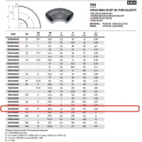 Curva dima 3D 90° da tubo saldato ø6" x 168,3 in acciaio a saldare 700168000