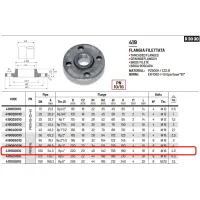 Flangia filettata PN16 DN100 ø4" 419100010