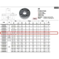 Flangia piana PN16 DN50 ø2" 411050010