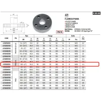 Flangia piana PN16 DN100 ø4" 411100010