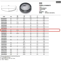 Fondello bombato ø2"1/2 x 76,1 in acciao a saldare 800761000