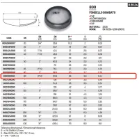 Fondello bombato ø3"1/2 x 101,6 in acciao a saldare 800101000