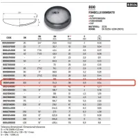 Fondello bombato ø4" x 114,3 in acciao a saldare 800114000