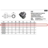 Manicotto ridotto FF zincato ø3/8"F x 1/4"F 240308104