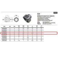 Manicotto ridotto FF zincato ø1/2"F x 3/8"F 240308102