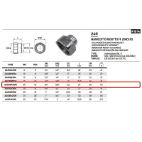 Manicotto ridotto FF zincato ø3/4"F x 3/8"F 240304308