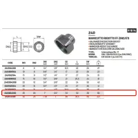 Manicotto ridotto FF zincato ø1"F x 3/4"F 240304100