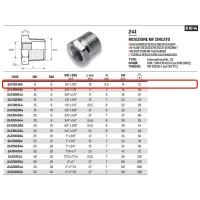 Riduzione esagonale MF zincato ø1/4"M x 1/8"F 241104184