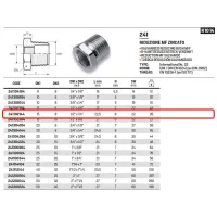 Riduzione esagonale MF zincato ø1/2"M x 1/4"F 241102144