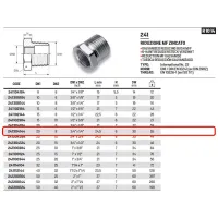 Riduzione esagonale MF zincato ø3/4"M x 1/4"F 241304144