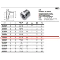 Riduzione esagonale MF zincato ø3/4"M x 3/8"F 241304384