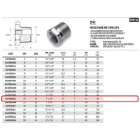 Riduzione esagonale MF zincato ø1"M x 1/2"F 241100124