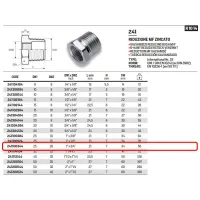 Riduzione esagonale MF zincato ø1"M x 3/4"F 241100344