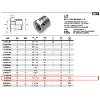 Riduzione esagonale MF zincato ø1"1/2 M x 1"1/4 F 241112144