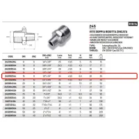 Vite doppia ridotta zincata ø1/2"M x 1/4"M 245102144