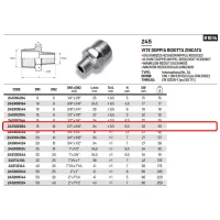 Vite doppia ridotta zincata ø1/2"M x 3/8"M 245102384