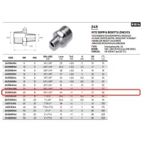 Vite doppia ridotta zincata ø3/4"M x 1/2"M 245304124