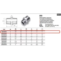 Vite doppia zincata esagonale ø1/8"M 280108004