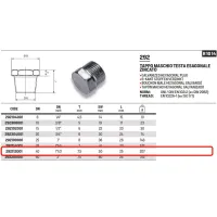 Tappo maschio testa esagonale zincato ø1"1/2 M 292112001