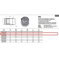 Tappo calotta esagonale zincata ø3/8"F 300308004