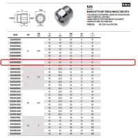 Manicotto MF (prolunga) in acciao zincato ø3/8"MF x 50 529308500