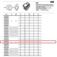 Manicotto MF (prolunga) in acciao zincato ø3/4"MF x 25 529304250