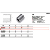 Nipplo niples semplice zincato maschio ø3/8"M 531308004