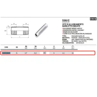 Vite di allungamento barilotto zincato ø1/2" L.80 mm 530102083