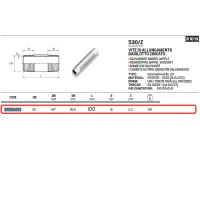 Vite di allungamento barilotto zincato ø3/4" L.100 mm 530304103