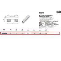 Vite di allungamento barilotto zincato ø1" L.100 mm 530100103