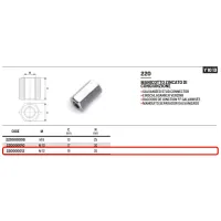 Manicotto zincato di congiunzione M12 L.35mm 220000012