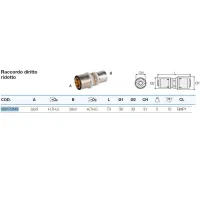 Raccordo diritto ridotto 32x3 x 26x3 - Pexal Brass - raccordo a pressare VS0170149